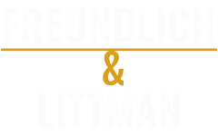 Freundlich & Littman, LLC logo, for dark backgrounds